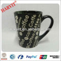 V Shape Stoneware Coffee Mug,Fine Porcelain Coffee Tea Mugs,Elegant Decor Daily Used Ceramic Drinkware